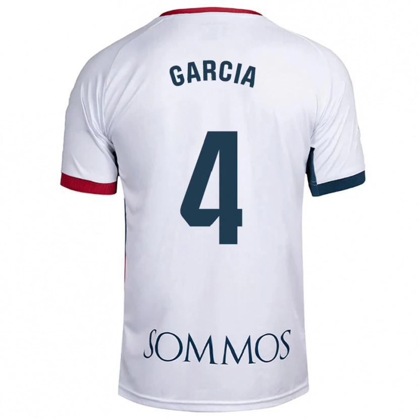 Danxen Criança Camisola Nacho García #4 Branco Vermelho Alternativa 2025/26 Camisa