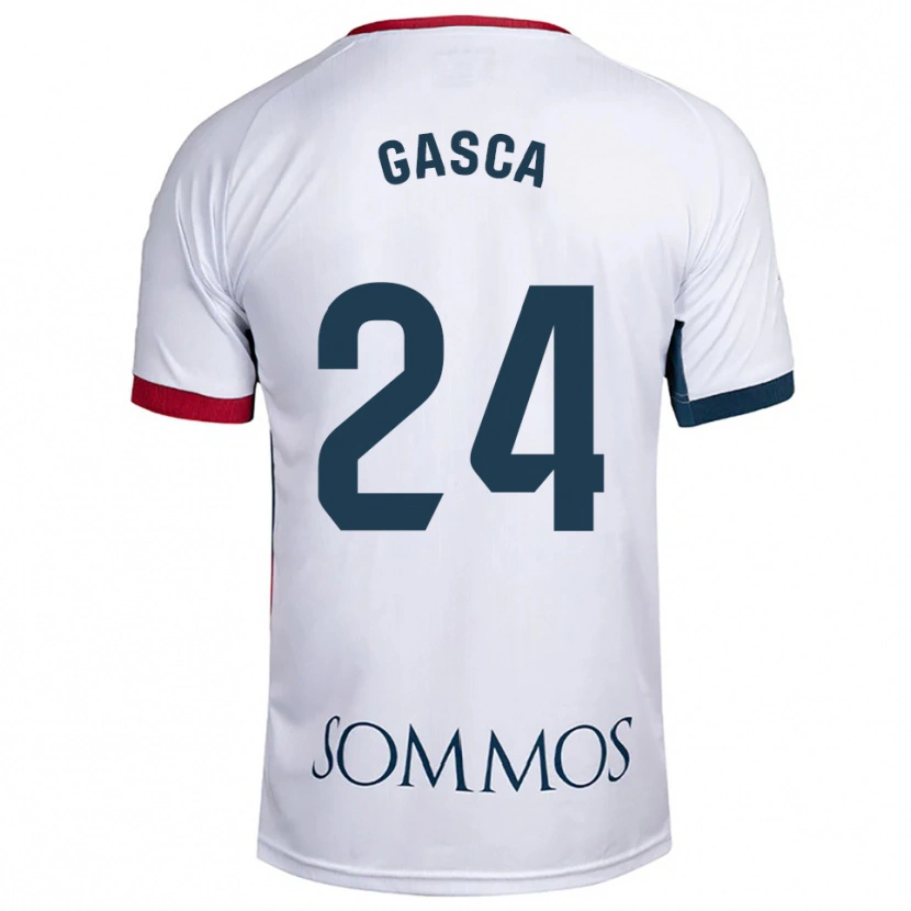 Danxen Criança Camisola Verónica Gasca #24 Branco Vermelho Alternativa 2025/26 Camisa