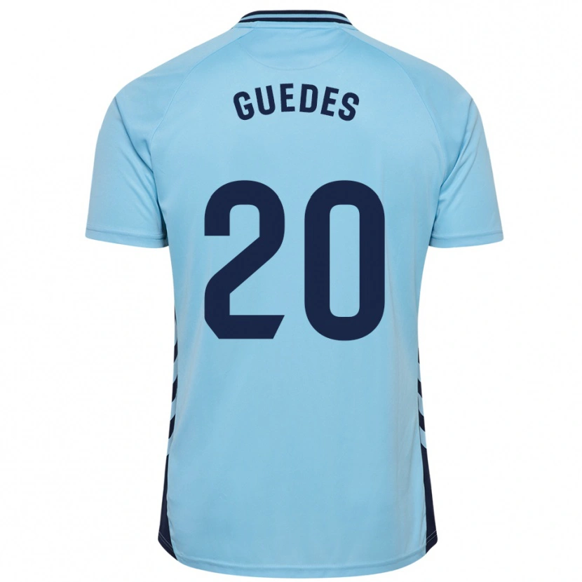 Danxen Criança Camisola Johan Guedes #20 Azul Celeste Alternativa 2025/26 Camisa