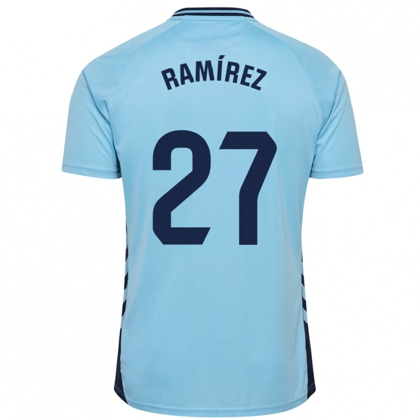 Danxen Criança Camisola Kirian Ramírez #27 Azul Celeste Alternativa 2025/26 Camisa