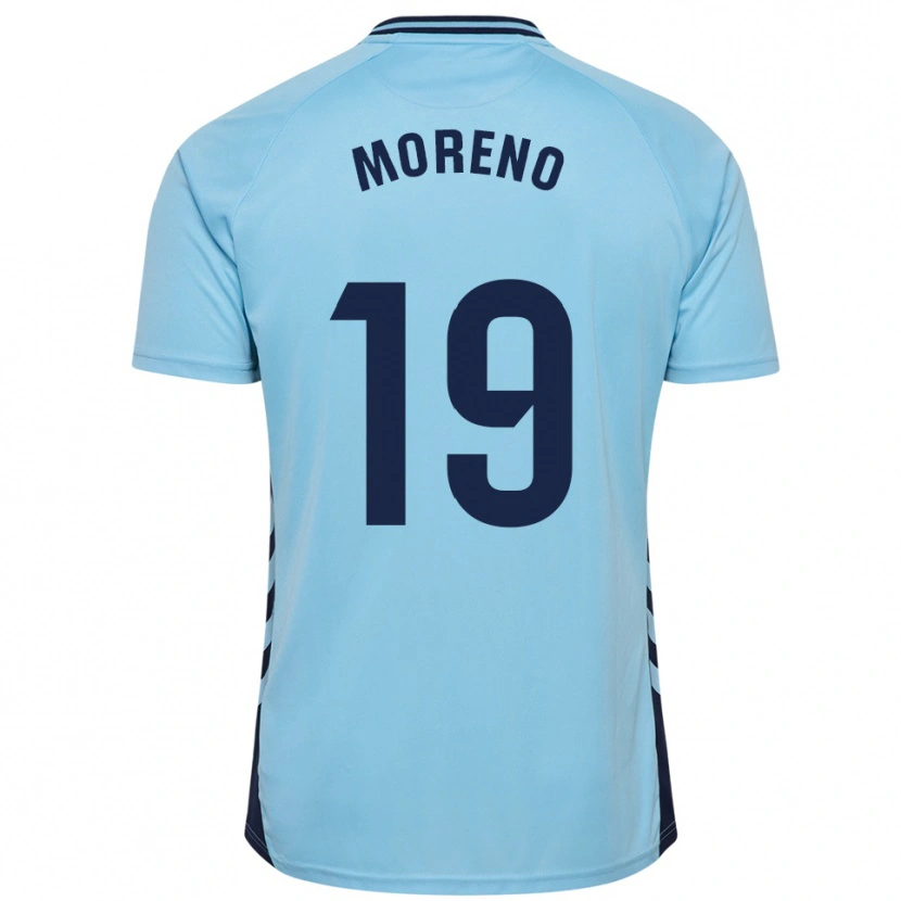 Danxen Criança Camisola Fernando Moreno #19 Azul Celeste Alternativa 2025/26 Camisa