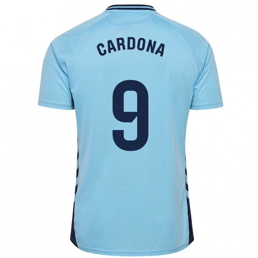 Danxen Criança Camisola Marc Cardona #9 Azul Celeste Alternativa 2025/26 Camisa