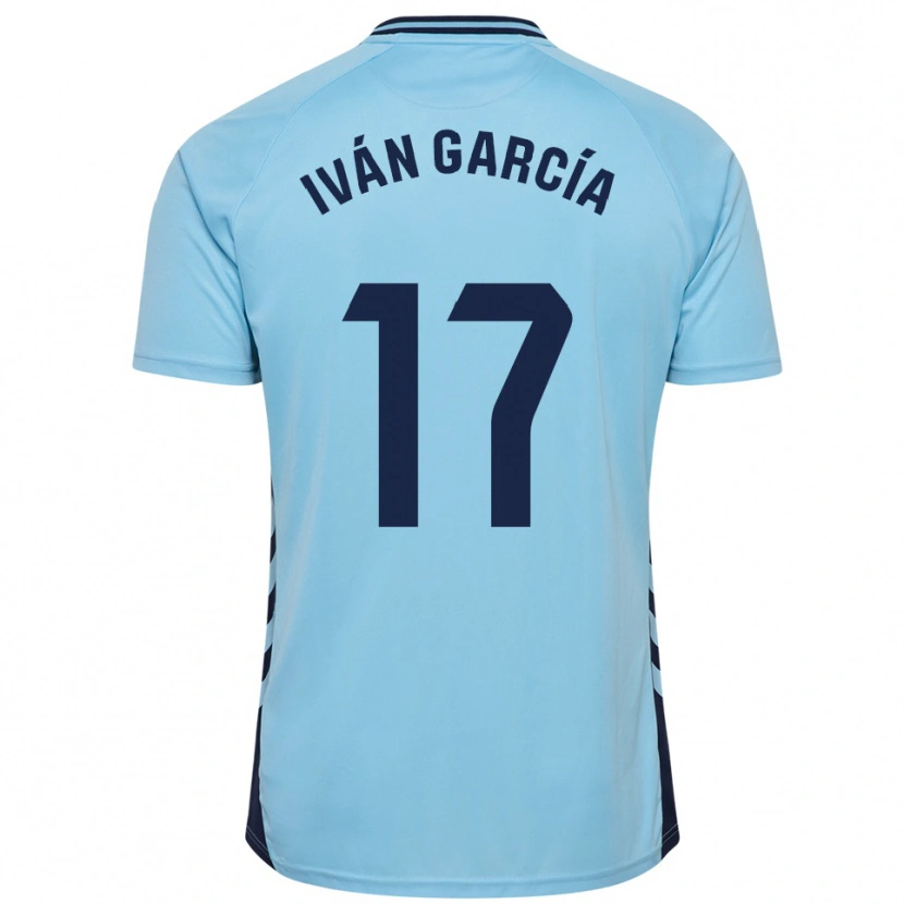 Danxen Criança Camisola Iván García #17 Azul Celeste Alternativa 2025/26 Camisa