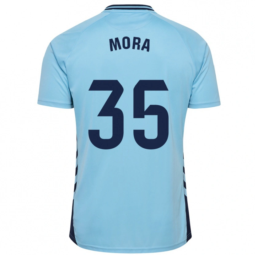 Danxen Criança Camisola Israel Mora #35 Azul Celeste Alternativa 2025/26 Camisa