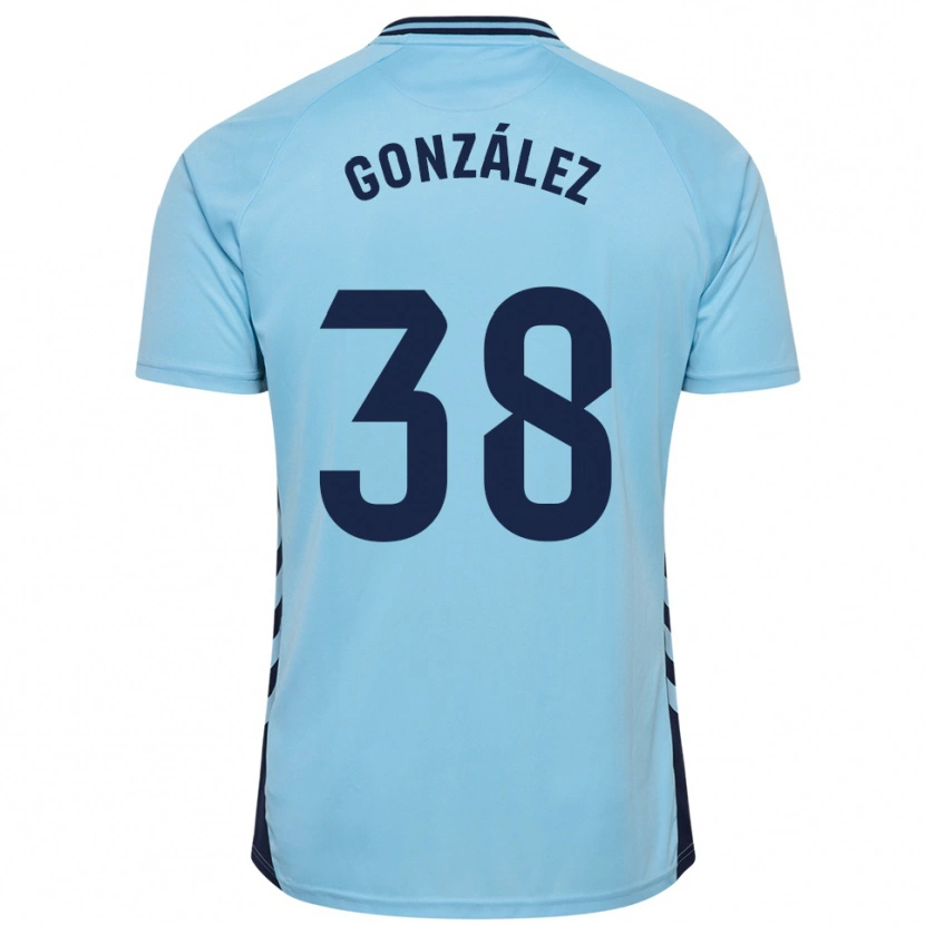 Danxen Criança Camisola Josito González #38 Azul Celeste Alternativa 2025/26 Camisa