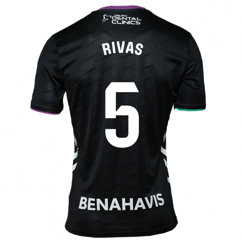 Danxen Criança Camisola Juande Rivas #5 Preto Roxo Verde Alternativa 2025/26 Camisa