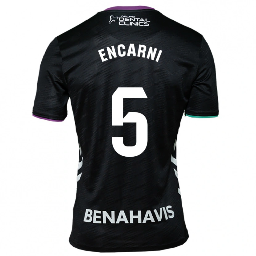 Danxen Criança Camisola Encarni Carneros #5 Preto Roxo Verde Alternativa 2025/26 Camisa