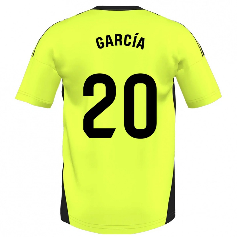 Danxen Criança Camisola Alberto García #20 Amarelo Fluorescente Alternativa 2025/26 Camisa