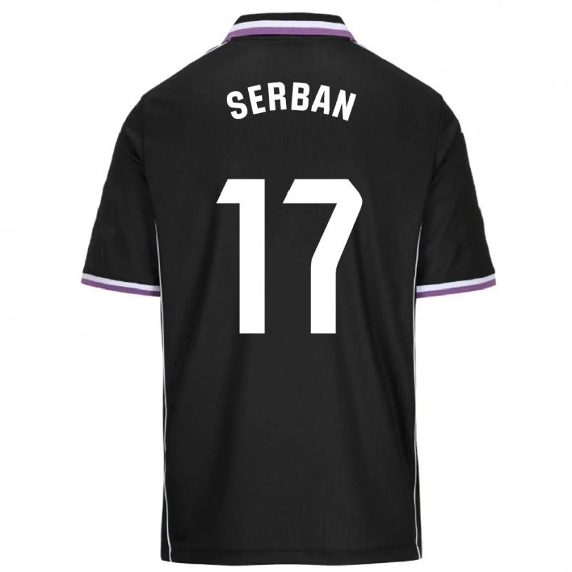 Danxen Criança Camisola Alin Șerban #17 Roxo Preto Alternativa 2025/26 Camisa