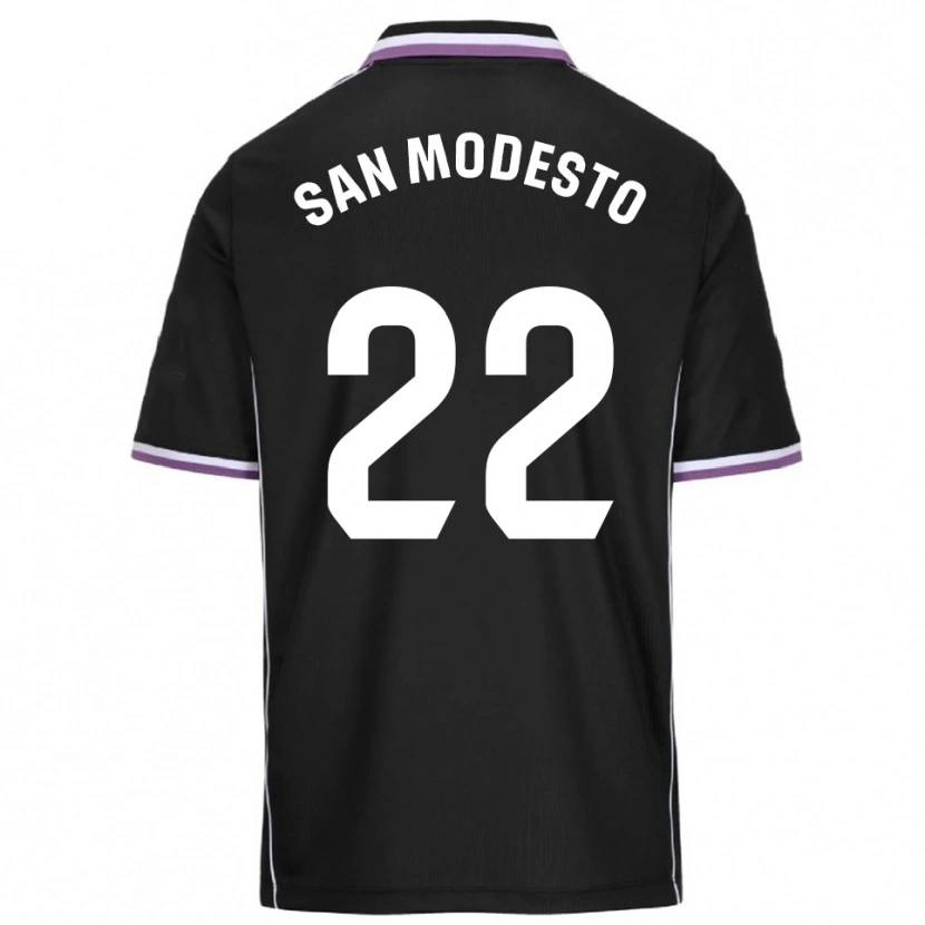 Danxen Criança Camisola Hugo San Modesto #22 Roxo Preto Alternativa 2025/26 Camisa