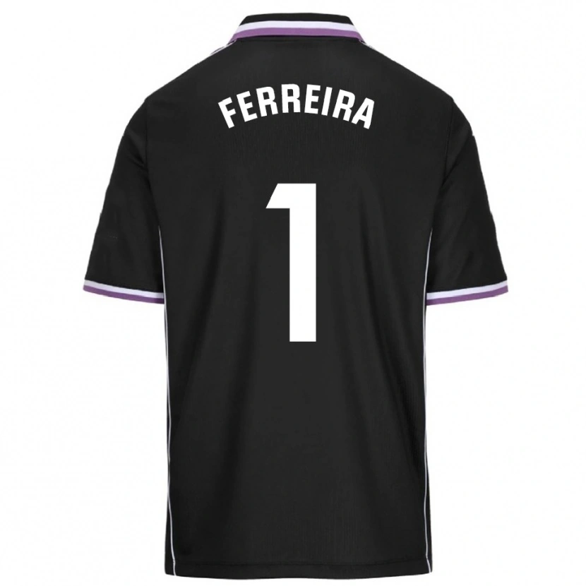 Danxen Criança Camisola Andre Ferreira #1 Roxo Preto Alternativa 2025/26 Camisa