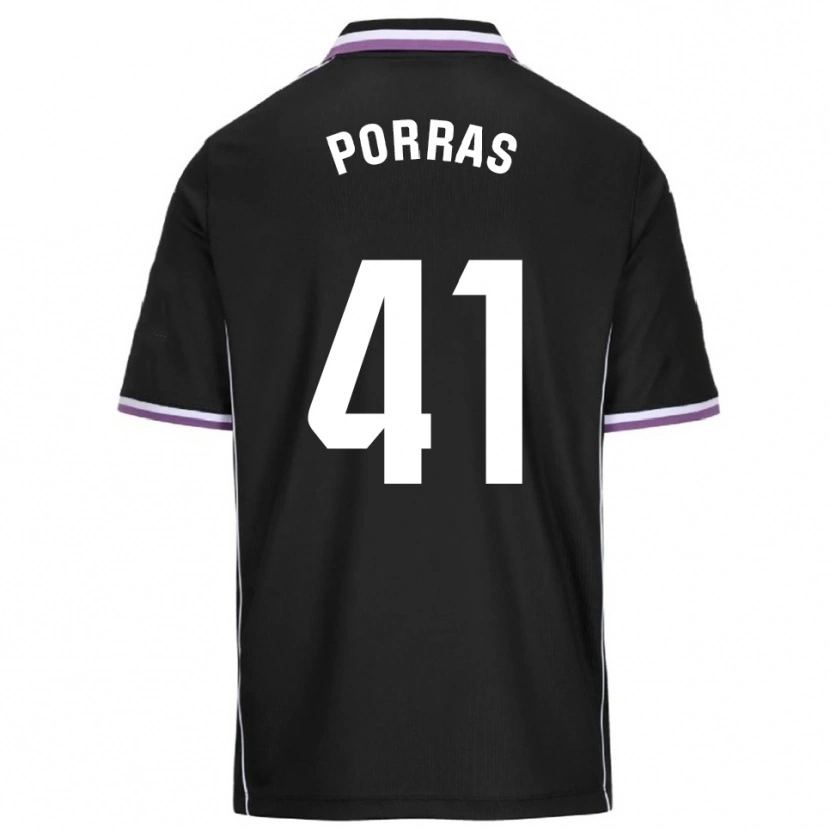 Danxen Criança Camisola César Porras #41 Roxo Preto Alternativa 2025/26 Camisa