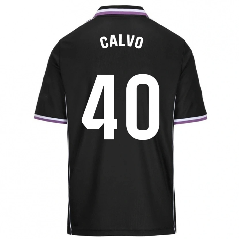 Danxen Criança Camisola Hugo Calvo #40 Roxo Preto Alternativa 2025/26 Camisa