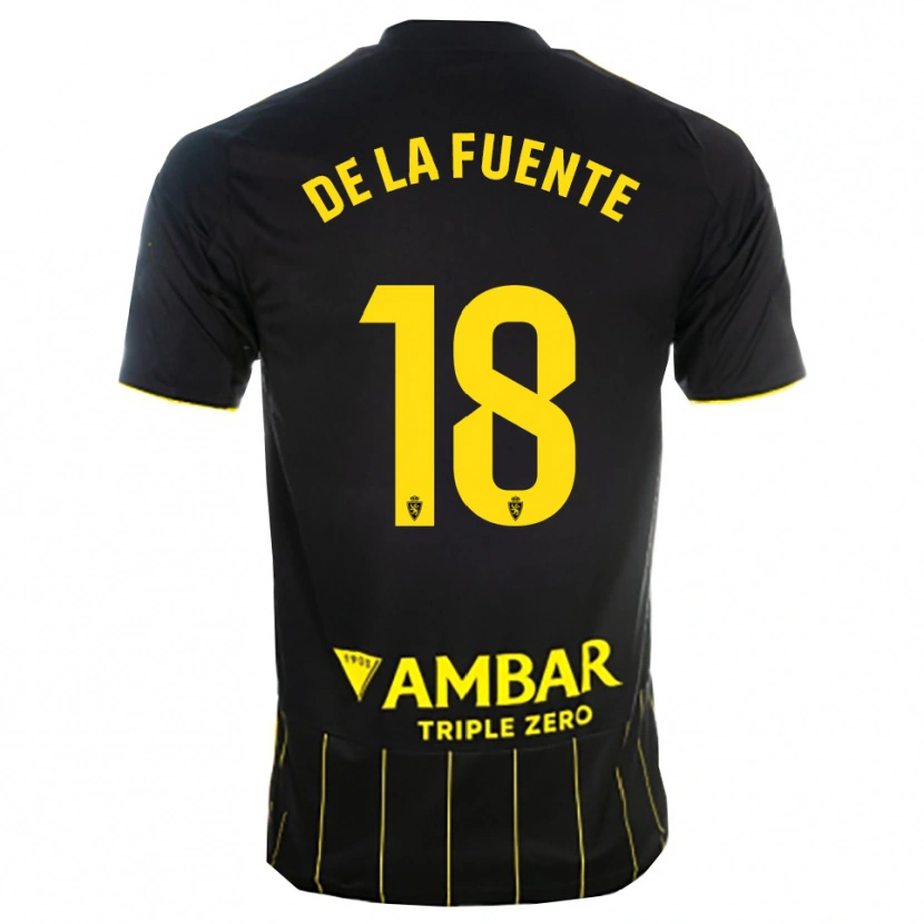 Danxen Criança Camisola Paulino De La Fuente #18 Preto Amarelo Alternativa 2025/26 Camisa