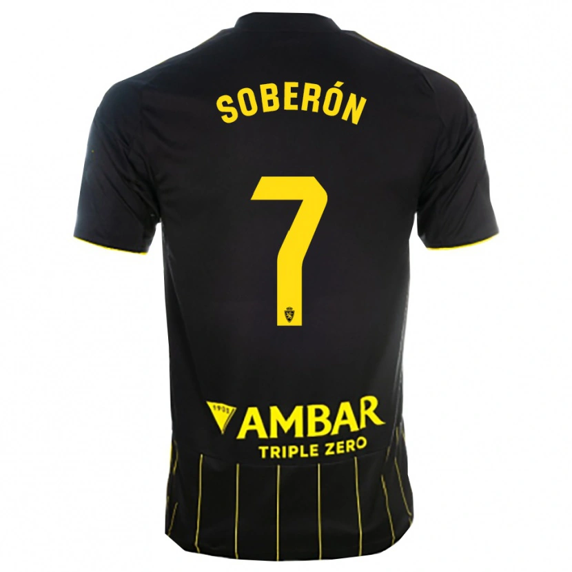 Danxen Criança Camisola Mario Soberón #7 Preto Amarelo Alternativa 2025/26 Camisa