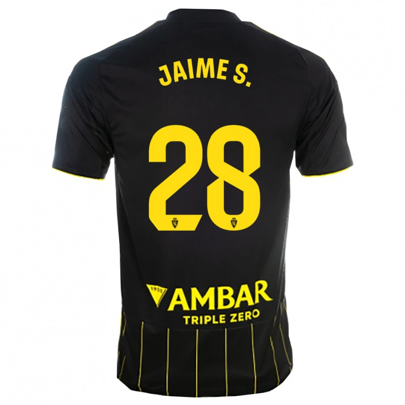 Danxen Criança Camisola Jaime Sánchez #28 Preto Amarelo Alternativa 2025/26 Camisa