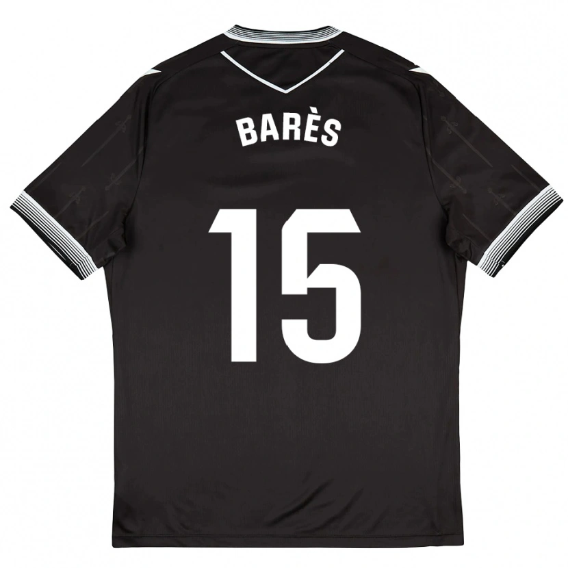 Danxen Criança Camisola Gabriel Barès #15 Preto Branco Alternativa 2025/26 Camisa