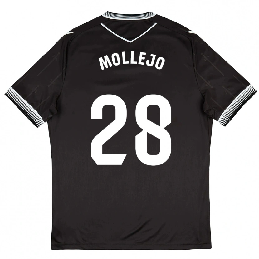 Danxen Criança Camisola Víctor Mollejo #28 Preto Branco Alternativa 2025/26 Camisa