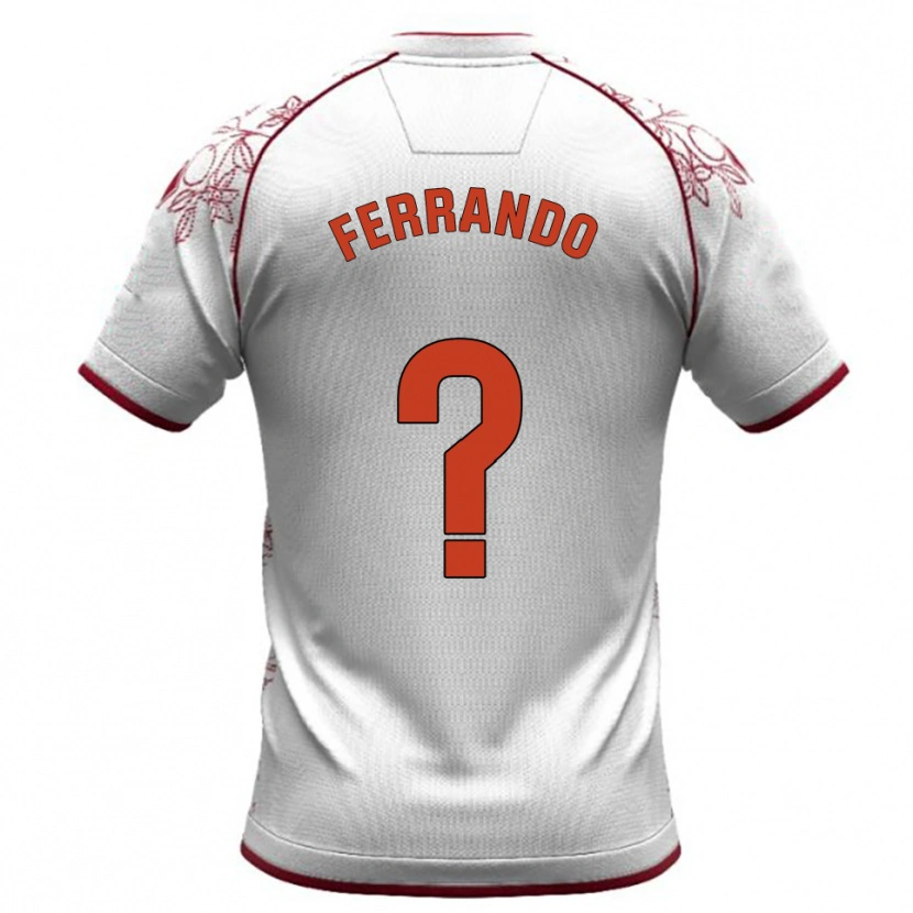 Danxen Criança Camisola Juanki Ferrando #0 Branco Borgonha Alternativa 2025/26 Camisa