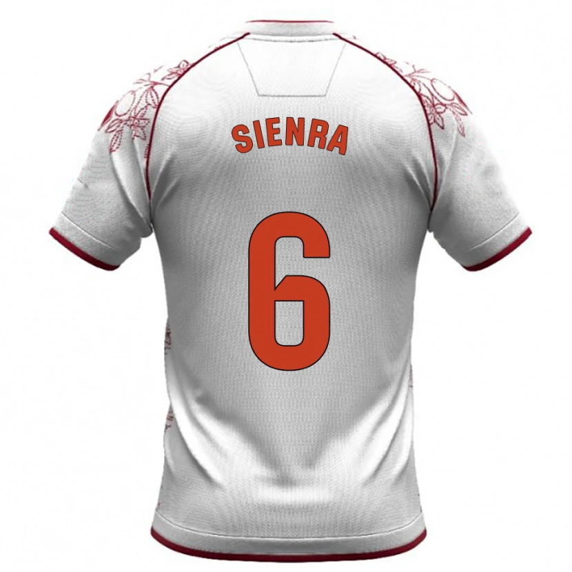 Danxen Criança Camisola Agustín Sienra #6 Branco Borgonha Alternativa 2025/26 Camisa