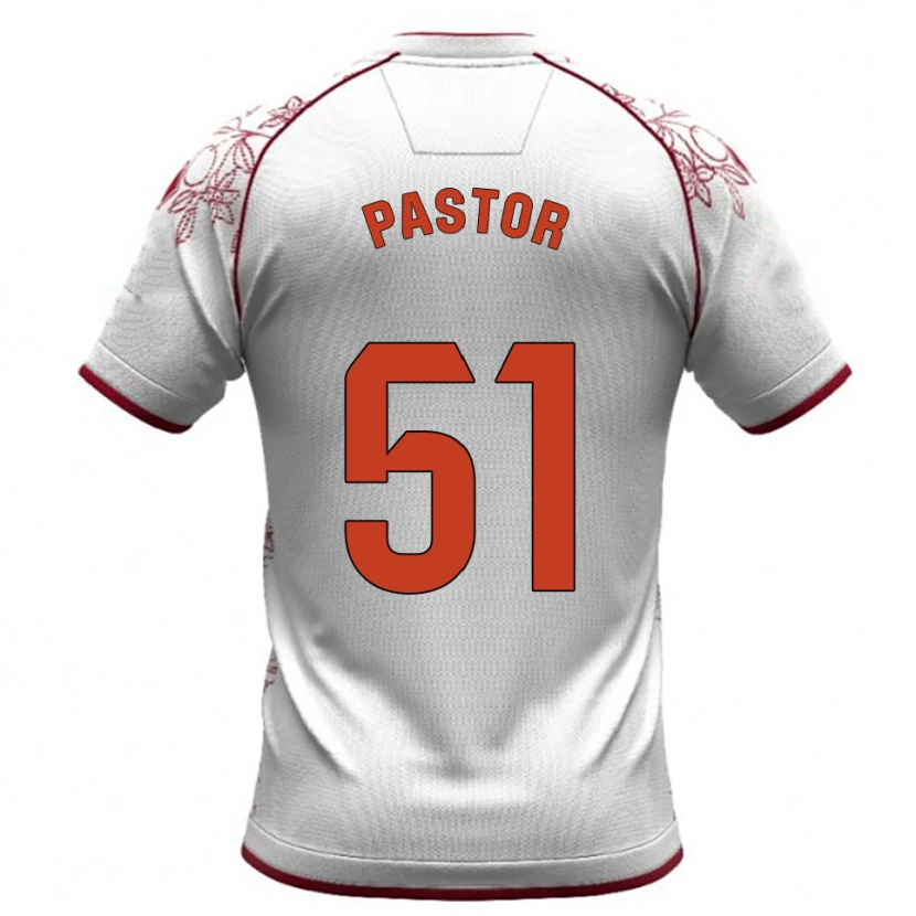 Danxen Criança Camisola Gonzalo Pastor #51 Branco Borgonha Alternativa 2025/26 Camisa