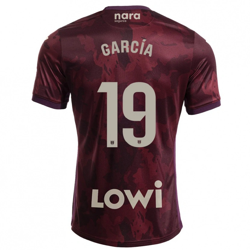 Danxen Criança Camisola Diego García #19 Borgonha Branco Alternativa 2025/26 Camisa
