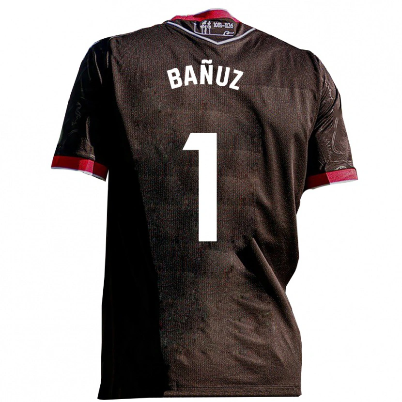 Danxen Criança Camisola Miguel Bañuz #1 Preto Vermelho Alternativa 2025/26 Camisa