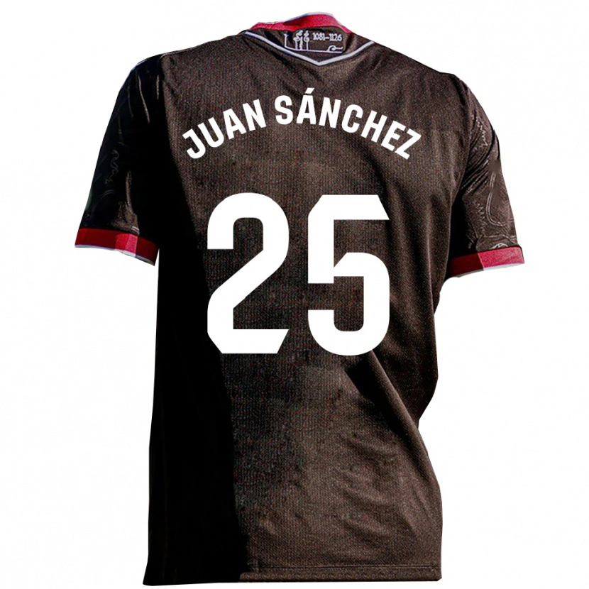 Danxen Criança Camisola Juan Sánchez #25 Preto Vermelho Alternativa 2025/26 Camisa