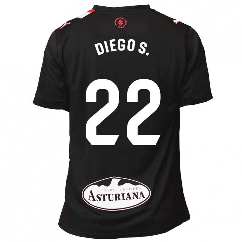 Danxen Criança Camisola Diego Sánchez #22 Preto Branco Alternativa 2025/26 Camisa