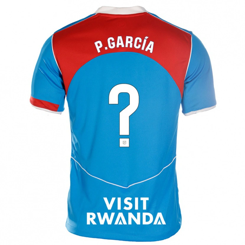 Danxen Criança Camisola Pablo García #0 Azul Branco Terceiro 2025/26 Camisa