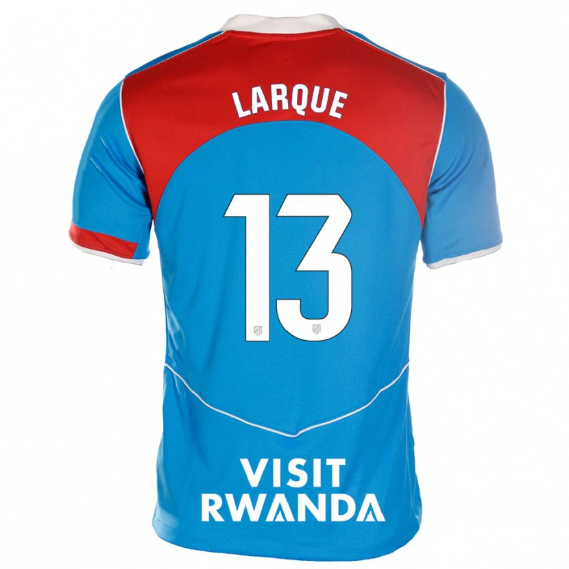 Danxen Criança Camisola Patricia Larqué #13 Azul Branco Terceiro 2025/26 Camisa