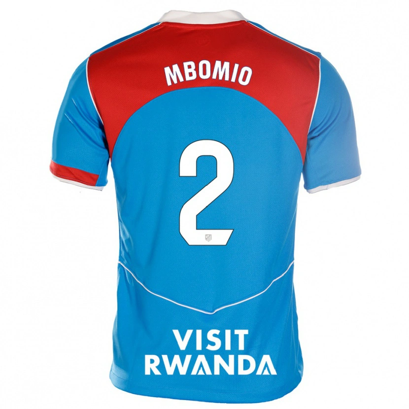 Danxen Criança Camisola Rony Mbomio #2 Azul Branco Terceiro 2025/26 Camisa