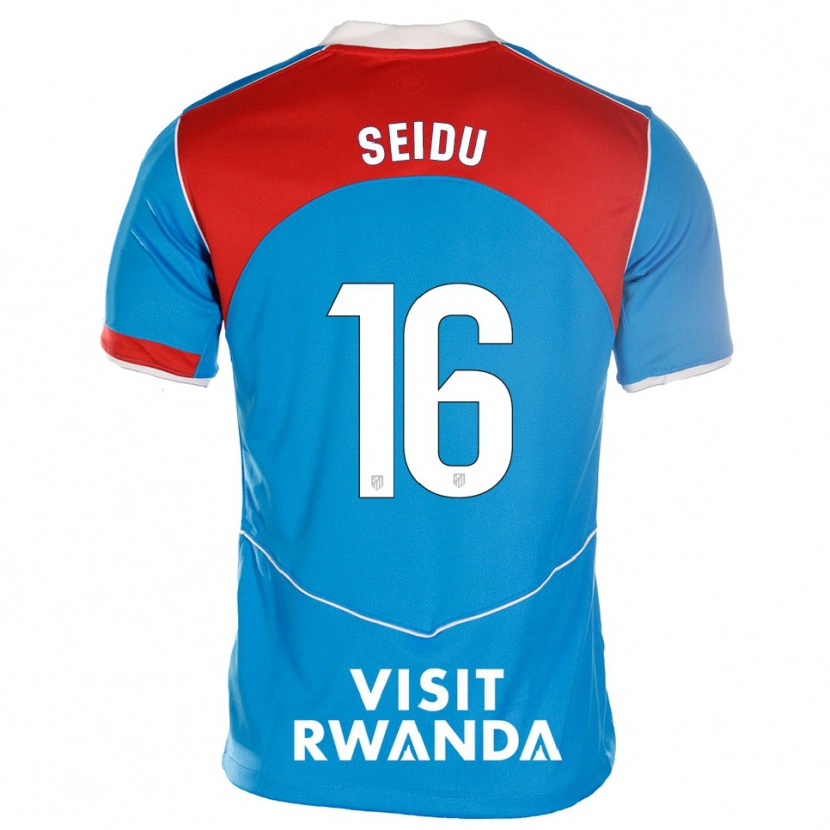 Danxen Criança Camisola Taufik Seidu #16 Azul Branco Terceiro 2025/26 Camisa