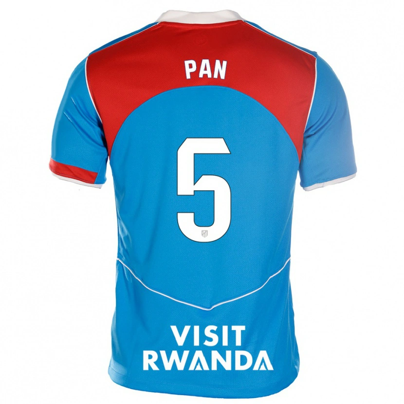 Danxen Criança Camisola Pablo Pan #5 Azul Branco Terceiro 2025/26 Camisa