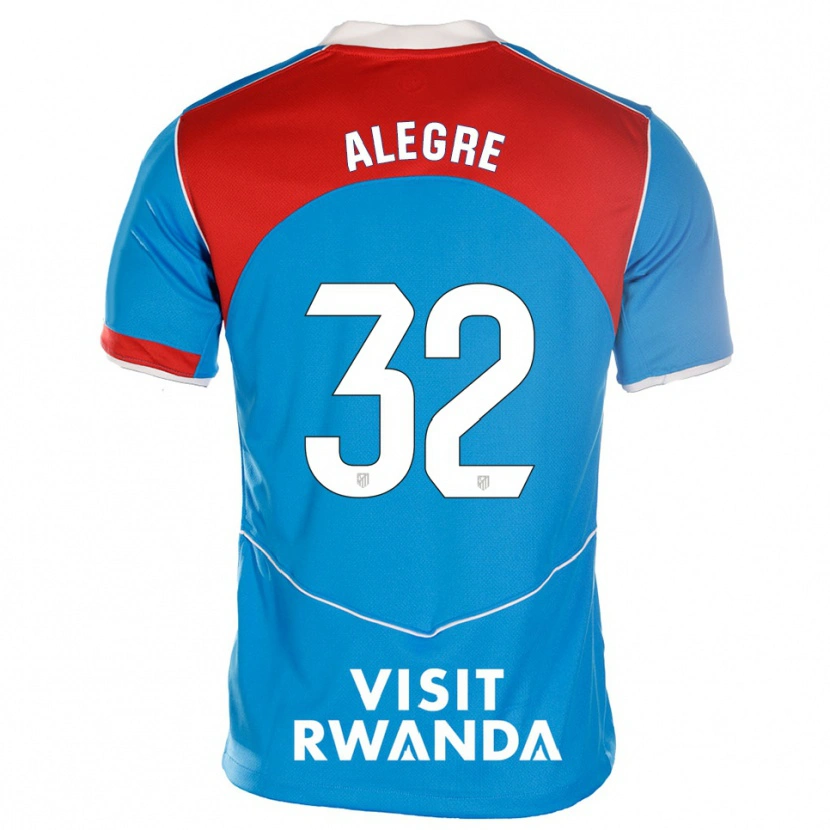 Danxen Criança Camisola Juan Alegre #32 Azul Branco Terceiro 2025/26 Camisa