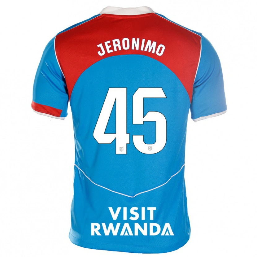 Danxen Criança Camisola Isaiah Jeronimo #45 Azul Branco Terceiro 2025/26 Camisa