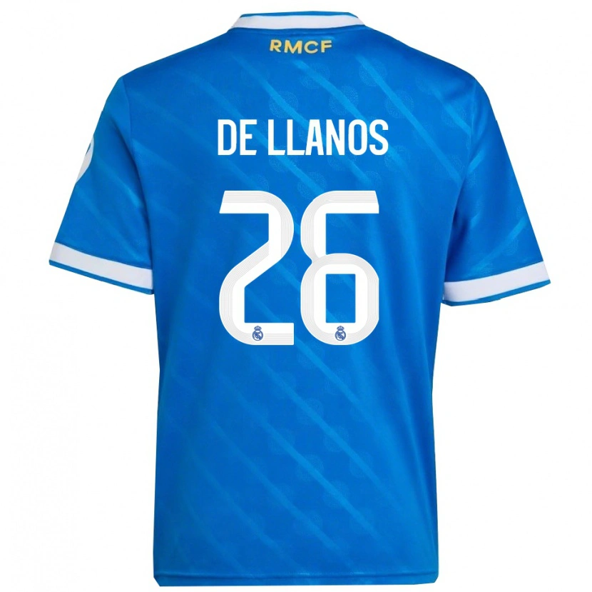 Danxen Criança Camisola Hugo De Llanos #26 Azul Branco Terceiro 2025/26 Camisa