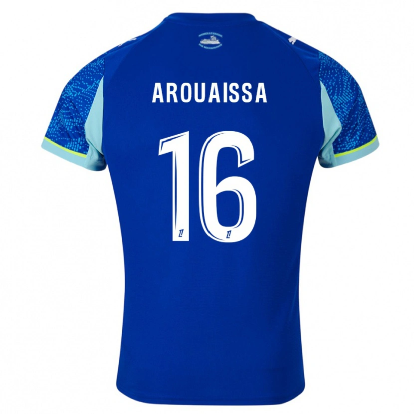 Danxen Criança Camisola Ines Arouaissa #16 Azul Celeste Branco Terceiro 2025/26 Camisa