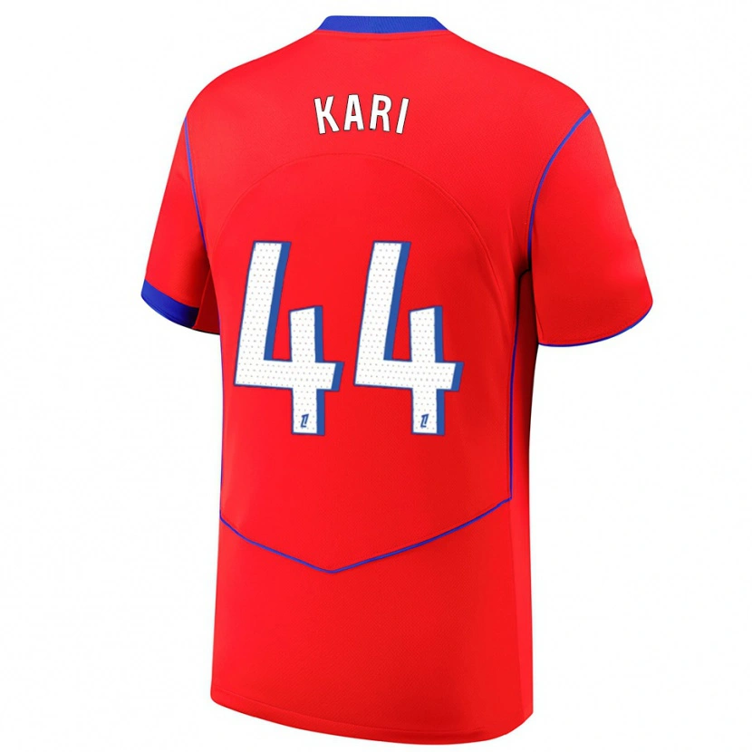 Danxen Criança Camisola Ayman Kari #44 Vermelho Azul Branco Terceiro 2025/26 Camisa