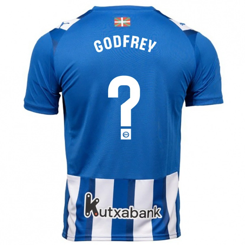 Danxen Homem Camisola Andrés Godfrey #0 Azul Branco Principal 2025/26 Camisa