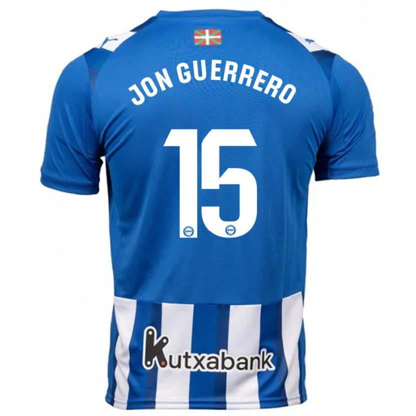 Danxen Homem Camisola Julen Jon Guerrero #15 Azul Branco Principal 2025/26 Camisa