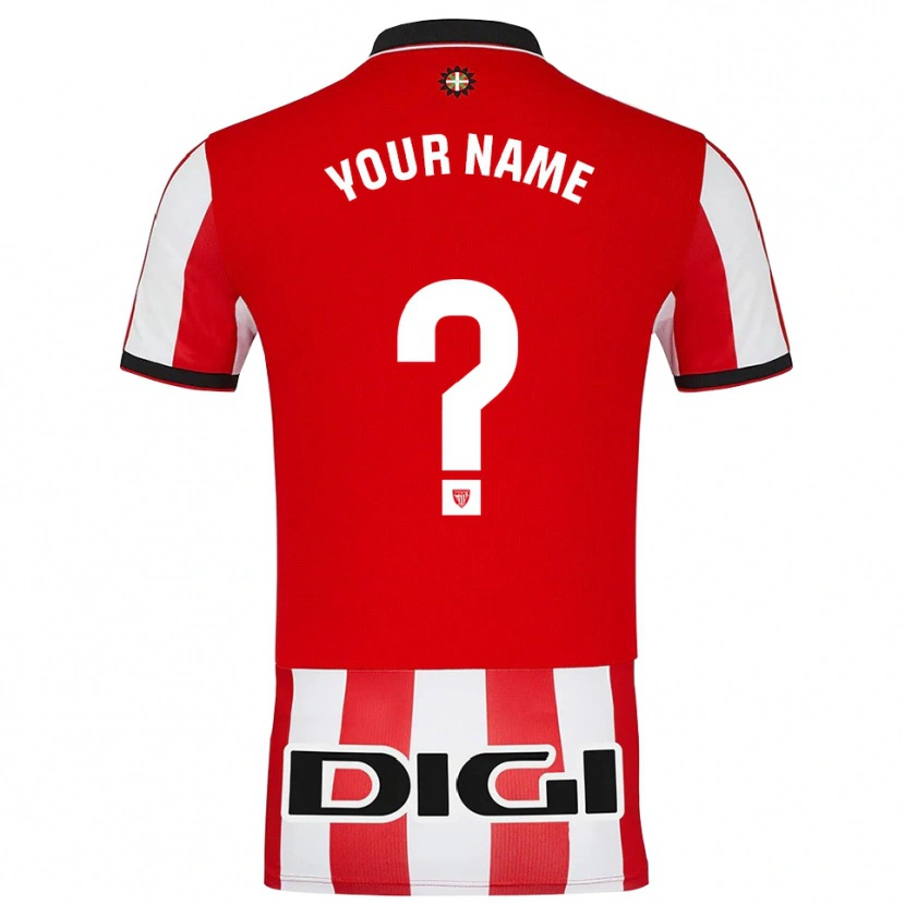 Danxen Homem Camisola Seu Nome #0 Vermelho Branco Principal 2025/26 Camisa