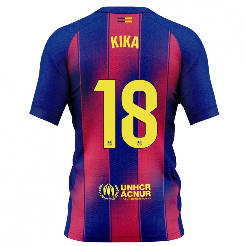 Danxen Homem Camisola Kika Nazareth #18 Azul Vermelho Principal 2025/26 Camisa