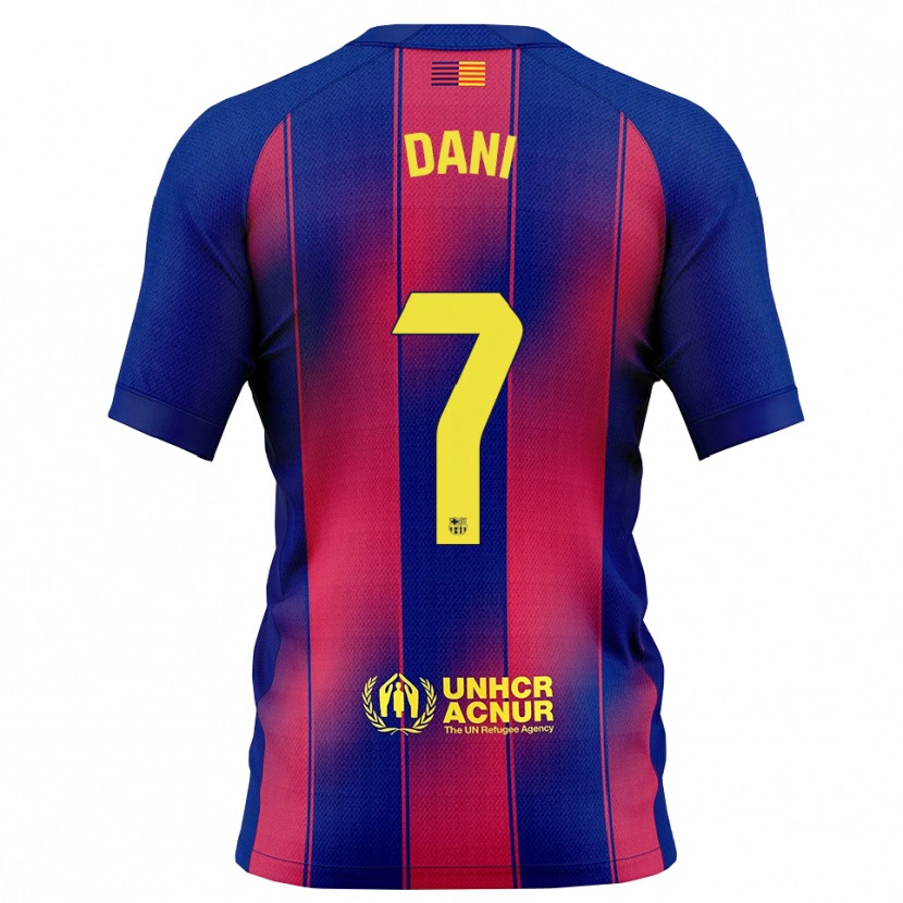 Danxen Homem Camisola Dani Rodríguez #7 Azul Vermelho Principal 2025/26 Camisa