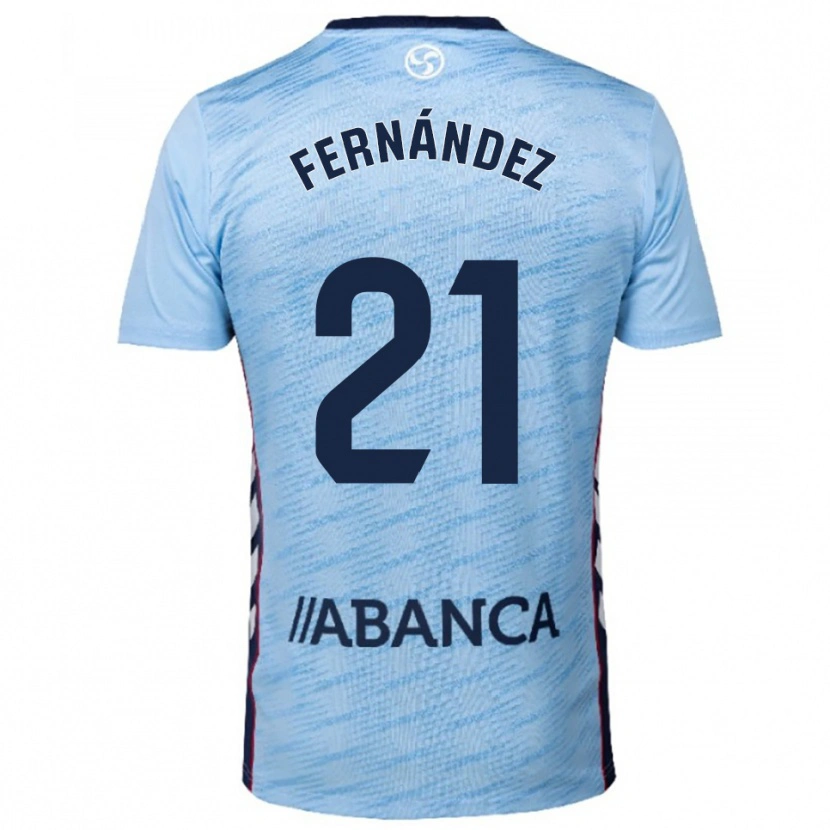 Danxen Homem Camisola Manu Fernández #21 Azul Celeste Vermelho Principal 2025/26 Camisa