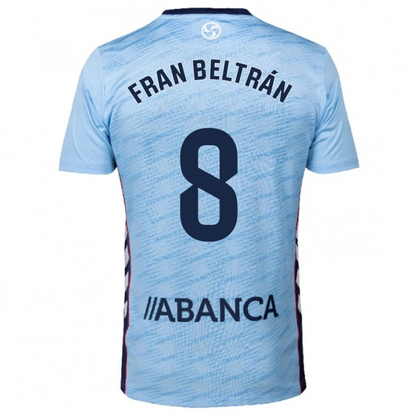 Danxen Homem Camisola Fran Beltrán #8 Azul Celeste Vermelho Principal 2025/26 Camisa