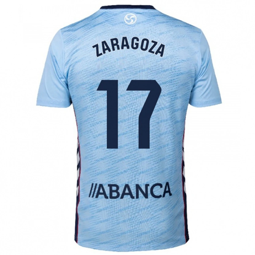 Danxen Homem Camisola Bryan Zaragoza #17 Azul Celeste Vermelho Principal 2025/26 Camisa
