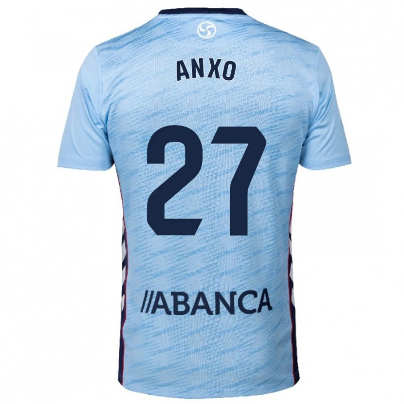 Danxen Homem Camisola Anxo Rodríguez #27 Azul Celeste Vermelho Principal 2025/26 Camisa