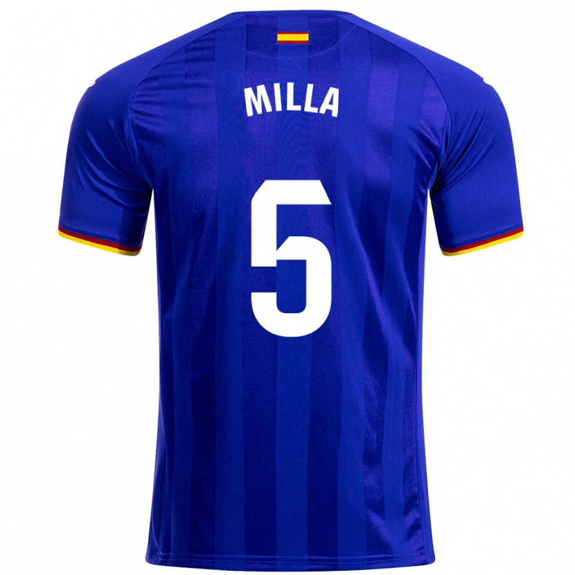 Danxen Homem Camisola Luis Milla #5 Azul Vermelho Amarelo Principal 2025/26 Camisa
