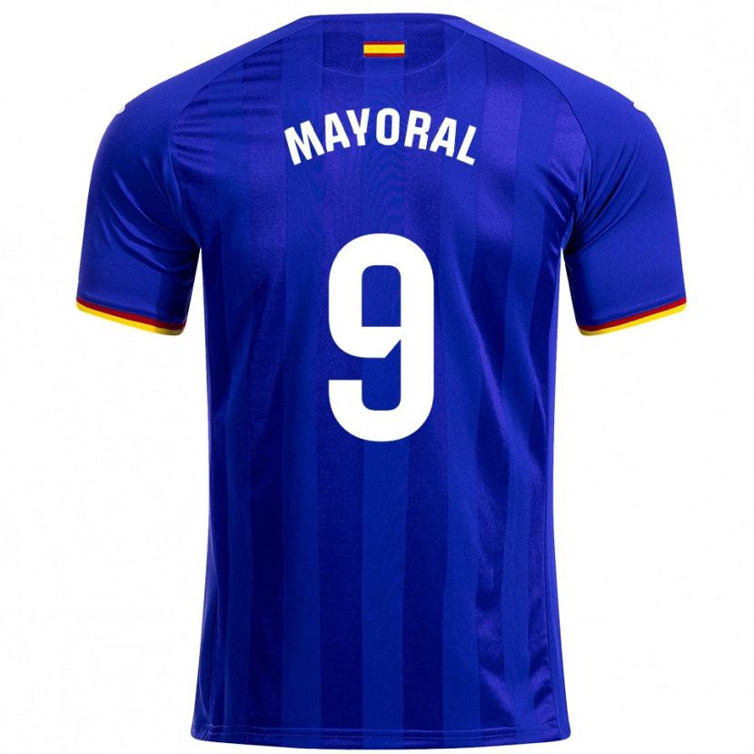 Danxen Homem Camisola Borja Mayoral #9 Azul Vermelho Amarelo Principal 2025/26 Camisa